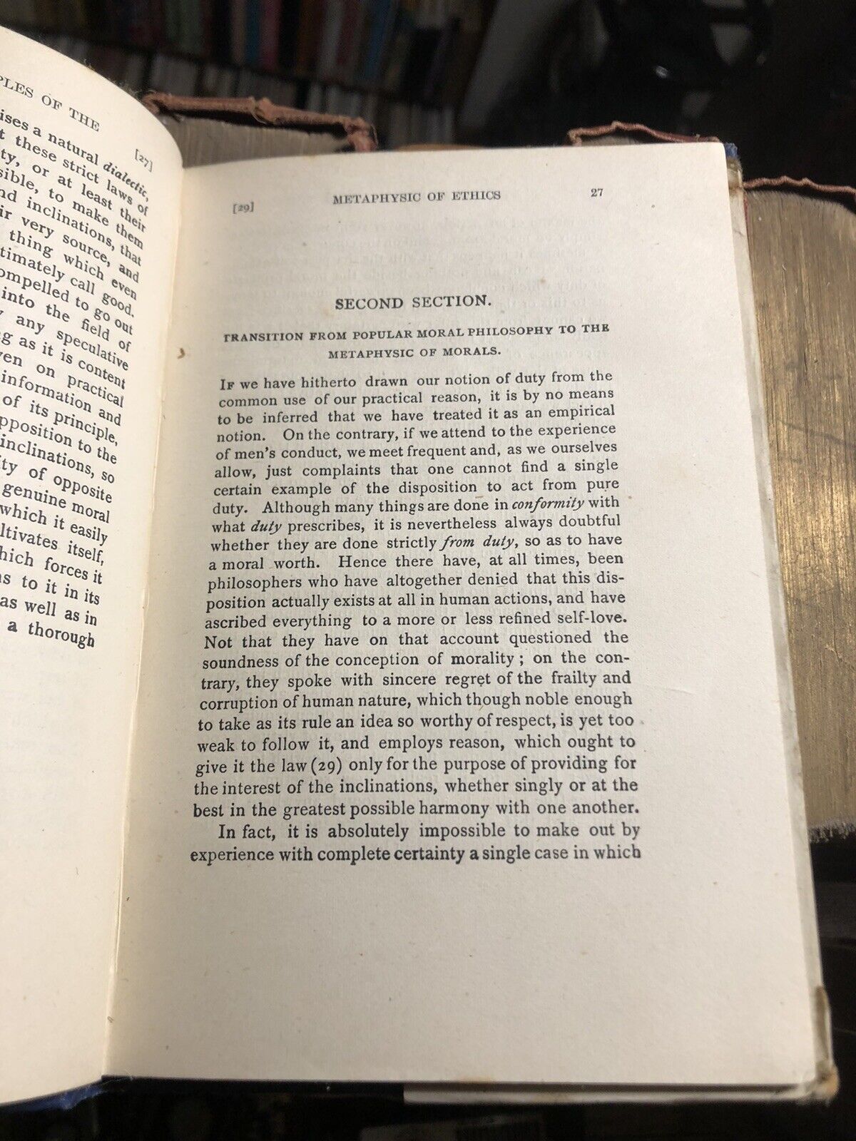1949 METAPHYSIC OF ETHICS by IMMANUEL KANT : Hardback in Jacket