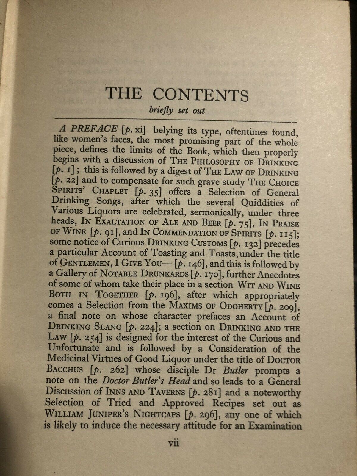The True Drunkard's Delight : Art & Philosophy of Drinking : W. Juniper 1933