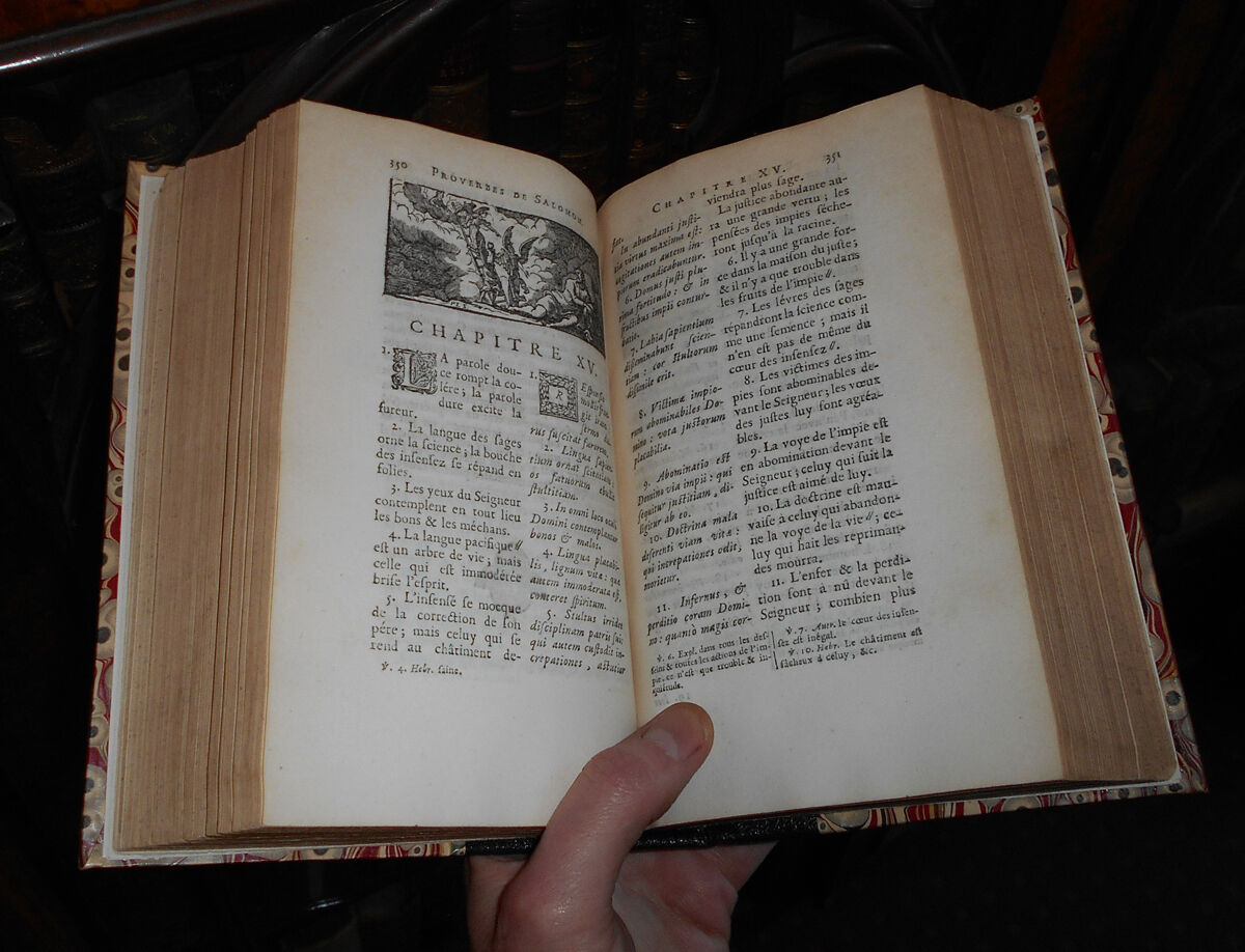 1695 Proverbes de Salomon - (Solomon son of David) Proverbs in Latin & French