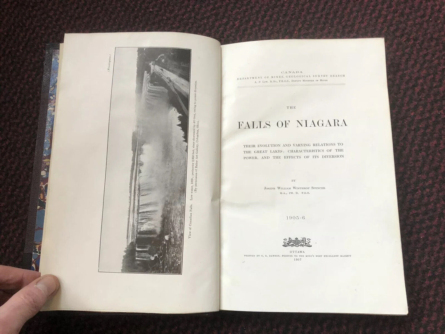 Spencer's Falls of Niagra : Evolution and Relations to the Great Lakes 1907