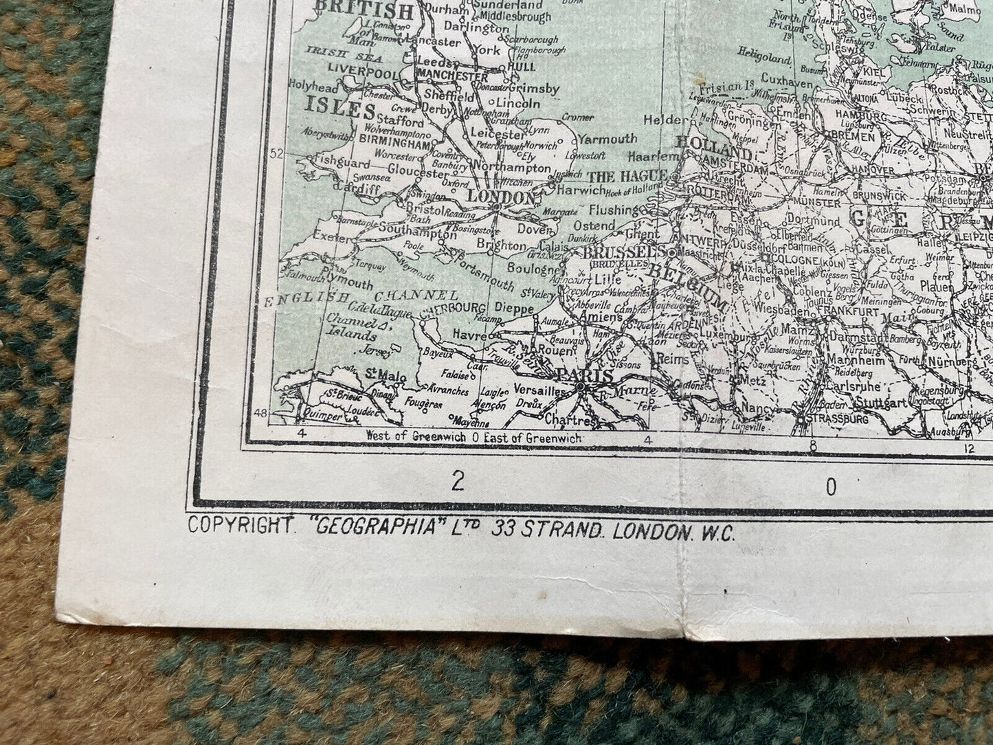1914 The Daily Telegraph WAR MAP OF EUROPE Alexander Gross WWI : Geographia