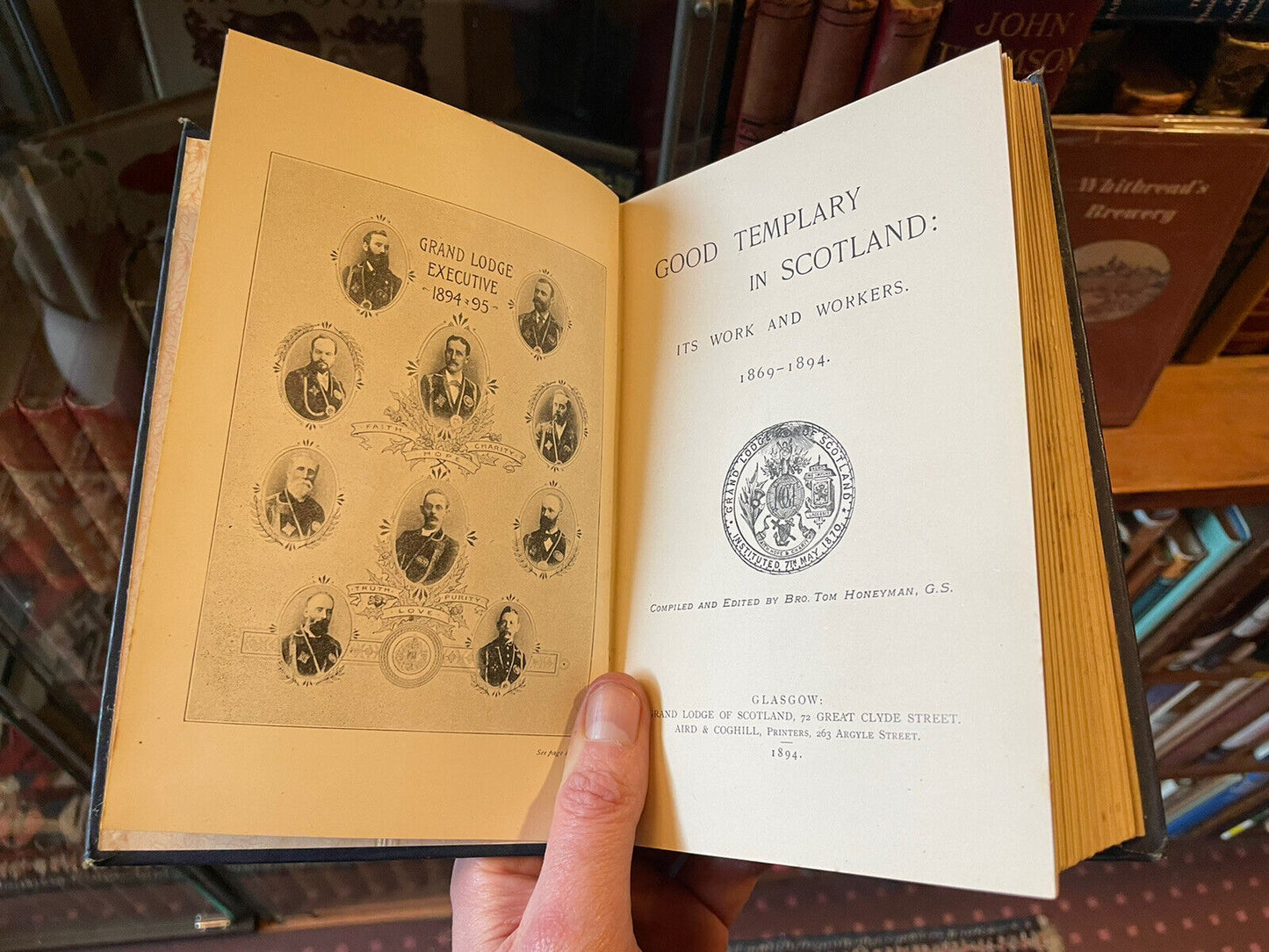 1894 Good Templary in Scotland : Templars : Grand Lodge Ireland Wales & England