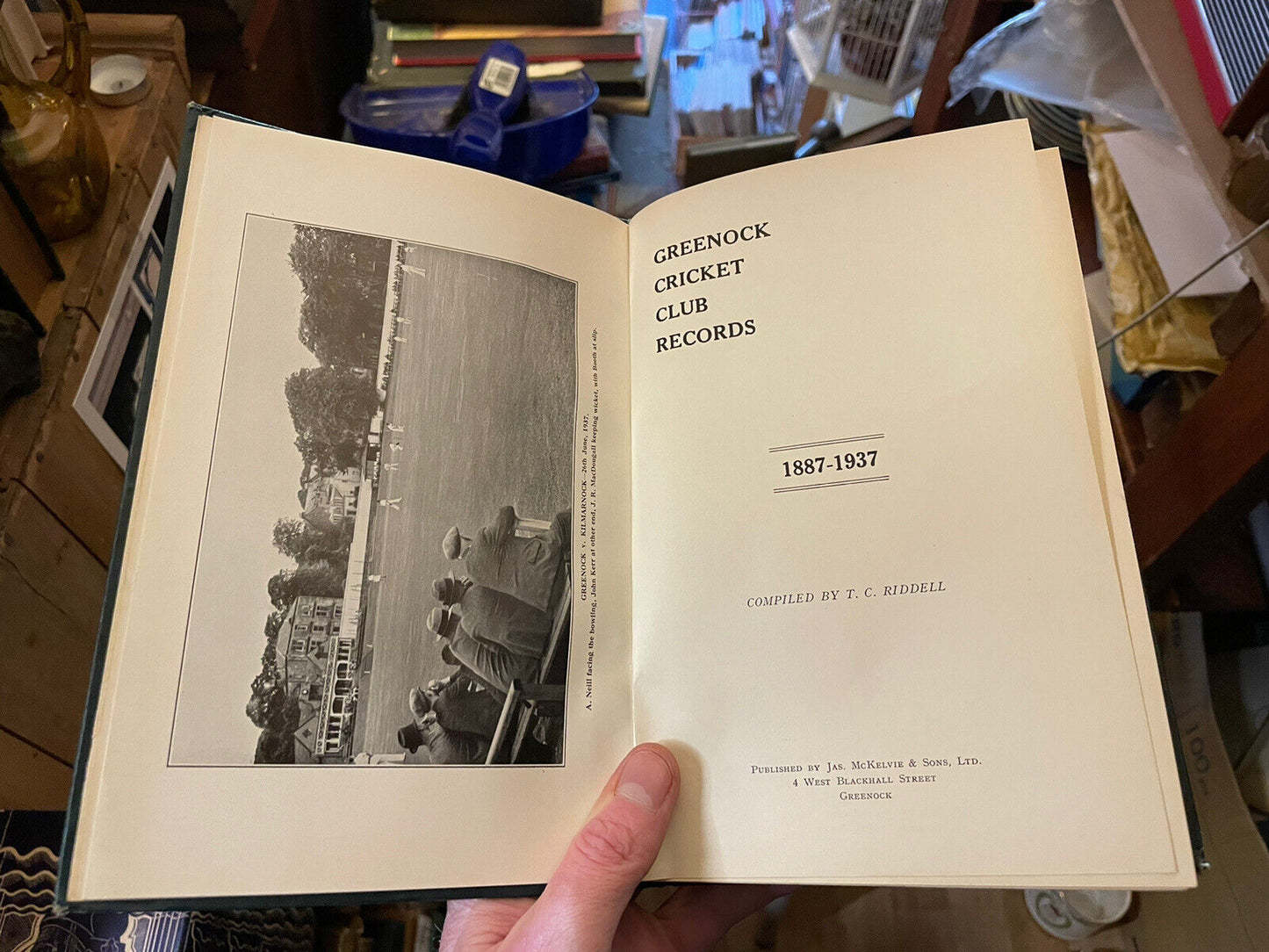 Greenock Cricket Club Records 1887-1937 : T C Riddell : Scotland Sports Records