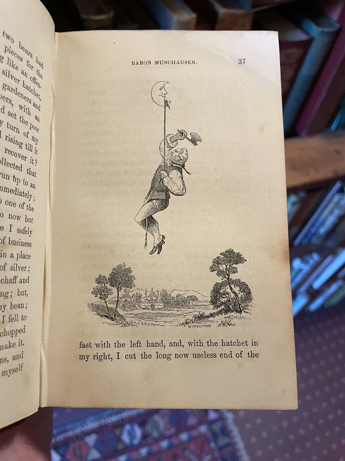 1858 The Surprising Travels & Adventures of Baron Munchausen : Raspe : Illustrat