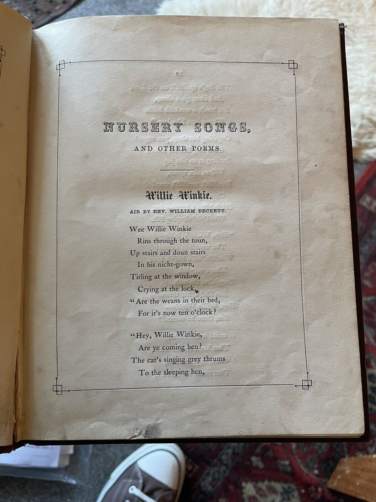 William Miller (Laureate) Scottish Nursery Songs (Rhymes) : Wee Willie Winkie : 1st Edition 1863