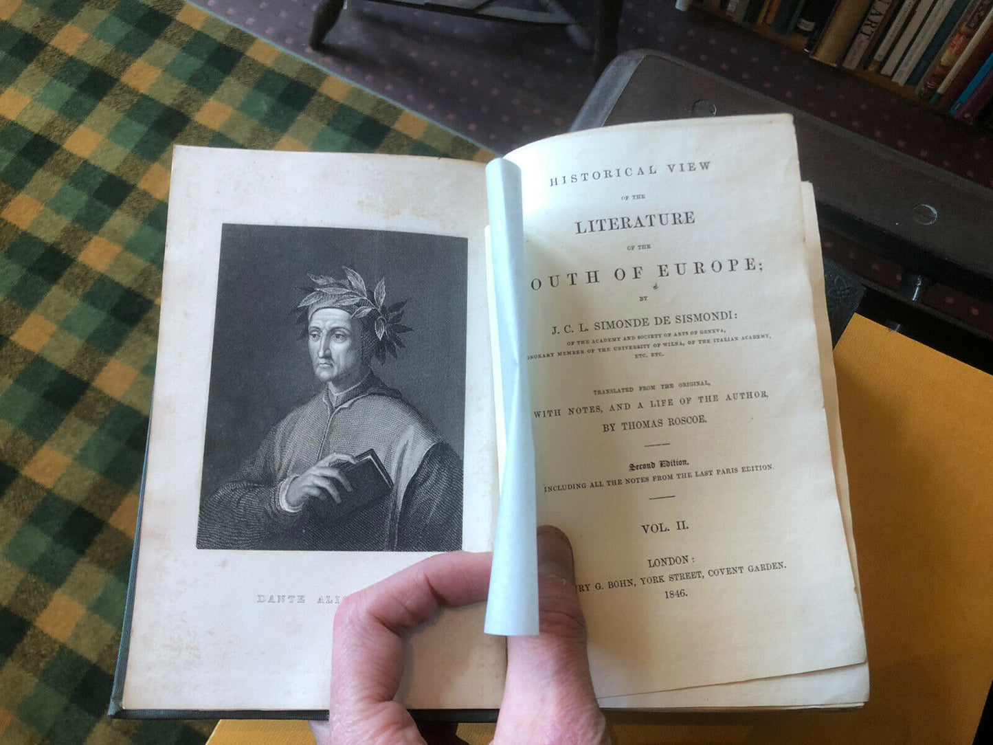 1846 Sismondi's Literature of Europe (Vol I + II) Bohn'S Standard Library