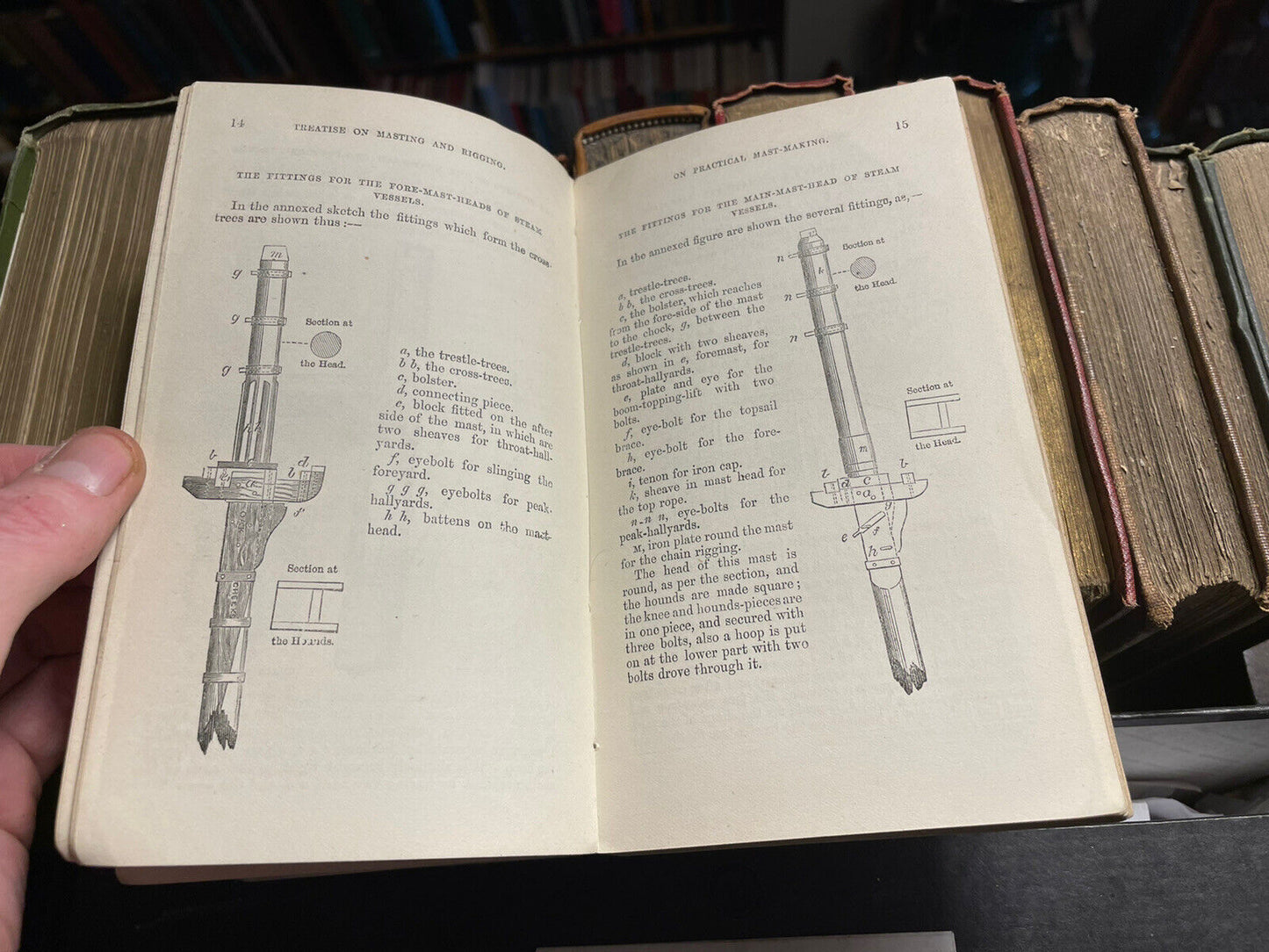 1877 Masting, Mast-Making & Rigging of Ships : Knots : Illustrated : Kipping