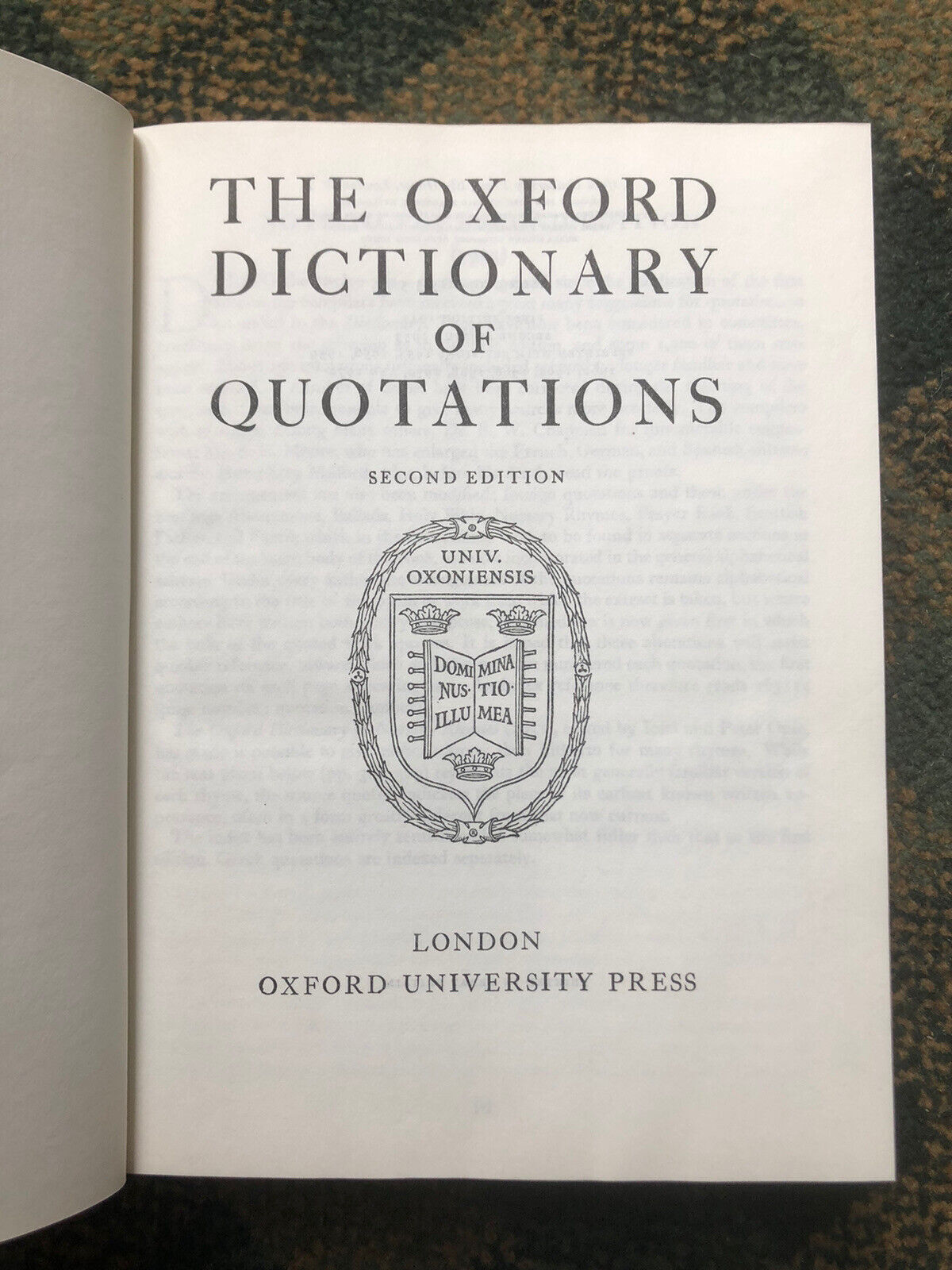 Oxford Dictionary of Quotations : Fine Binding : George Watson Prize Edinburgh