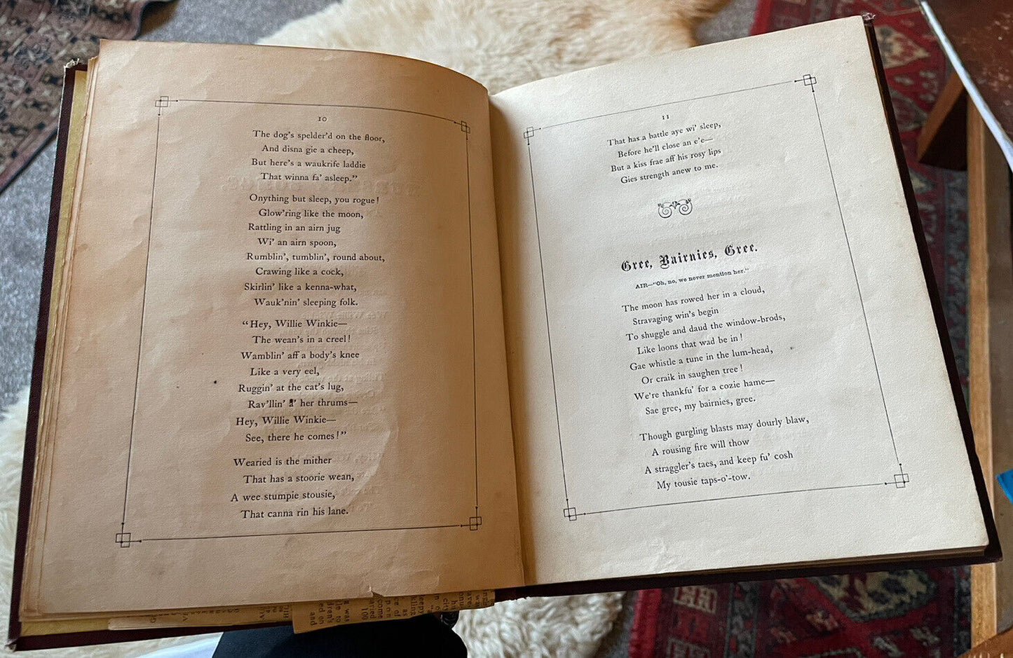 William Miller (Laureate) Scottish Nursery Songs (Rhymes) : Wee Willie Winkie : 1st Edition 1863