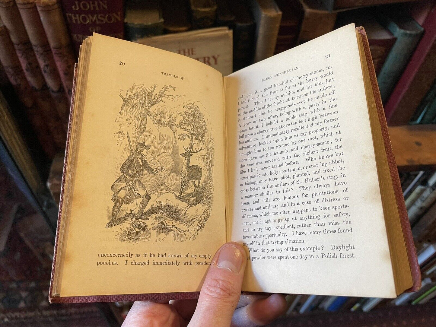 1858 The Surprising Travels & Adventures of Baron Munchausen : Raspe : Illustrat