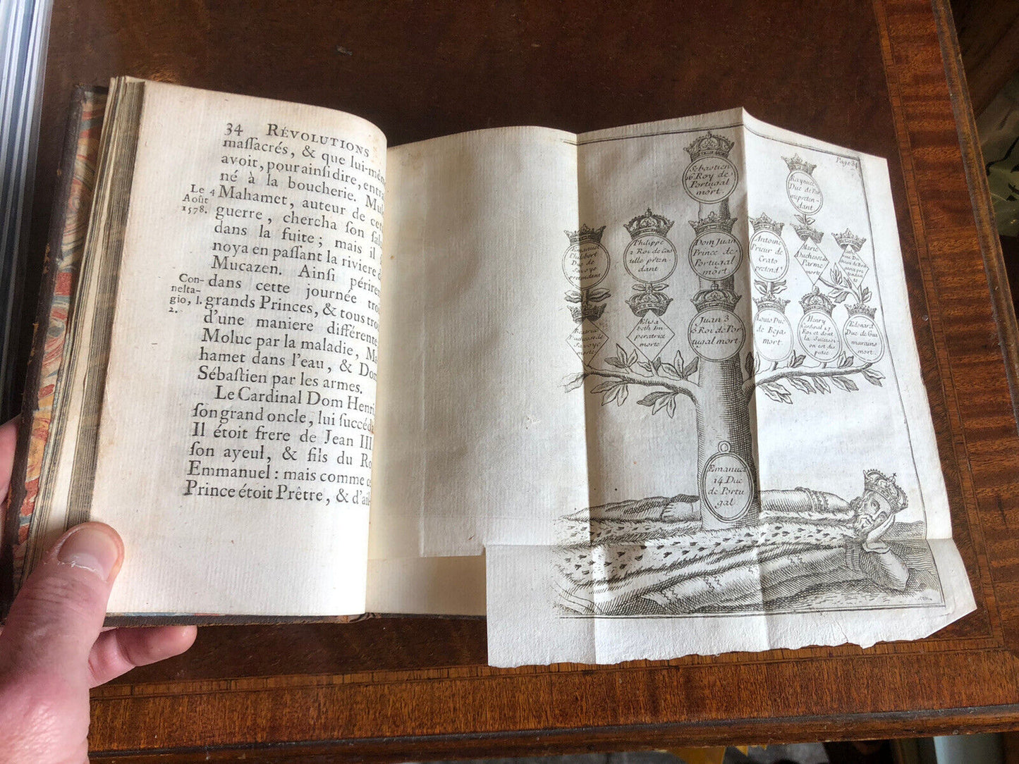 1773 Revolutions de Portugal : M. L'Abbe de Vertot : With Frontis & Family Tree