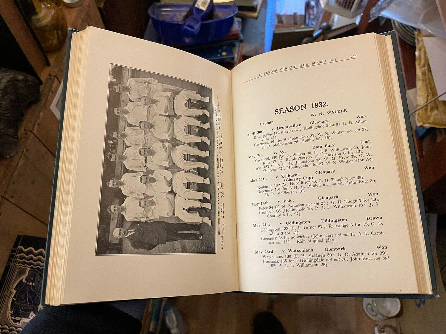 Greenock Cricket Club Records 1887-1937 : T C Riddell : Scotland Sports Records