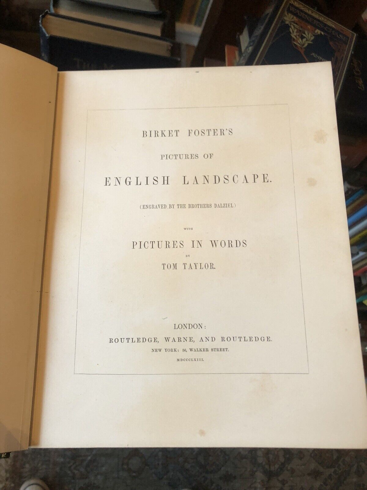 1863 Birket Foster's Pictures of English Landscape (30 Dalziel Engraved Plates)