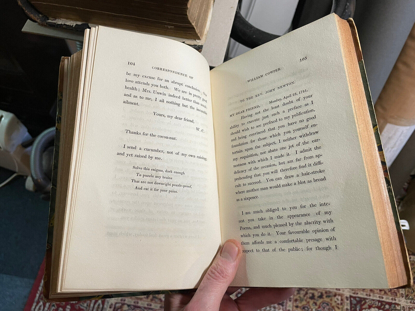 1824 Private correspondence of William Cowper Esq (2 volumes)