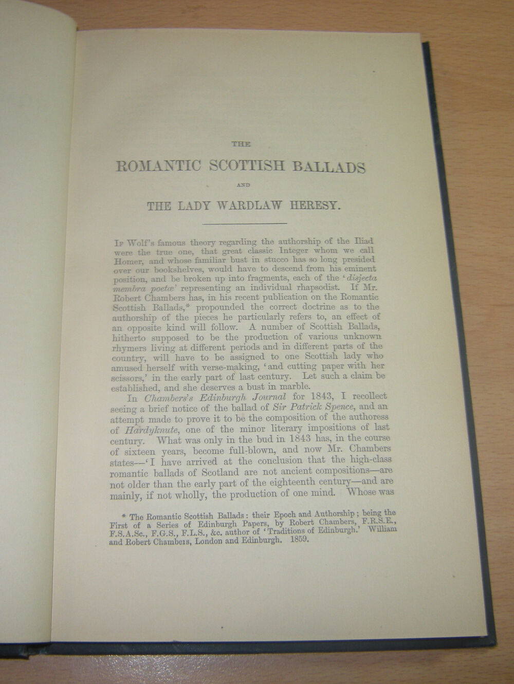 1859 The romantic Scottish ballads & the Lady Wardlaw Heresy / Scotland Scarce