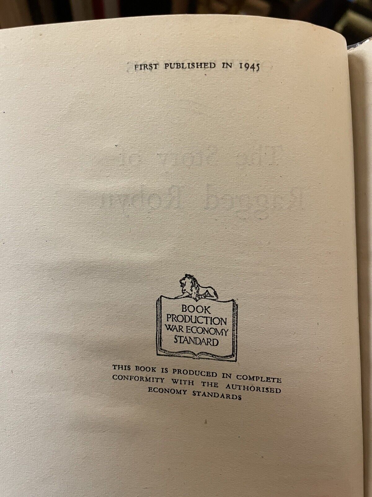 OLIVER ONIONS The Story Of Ragged Robyn FIRST EDITION 1945 with Dust Jacket VGC