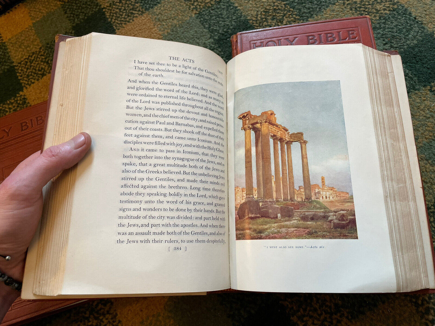 HOLY BIBLE (3 Volumes) BINDINGS by CEDRIC CHIVERS (Bookbinder) APHOCYPHA