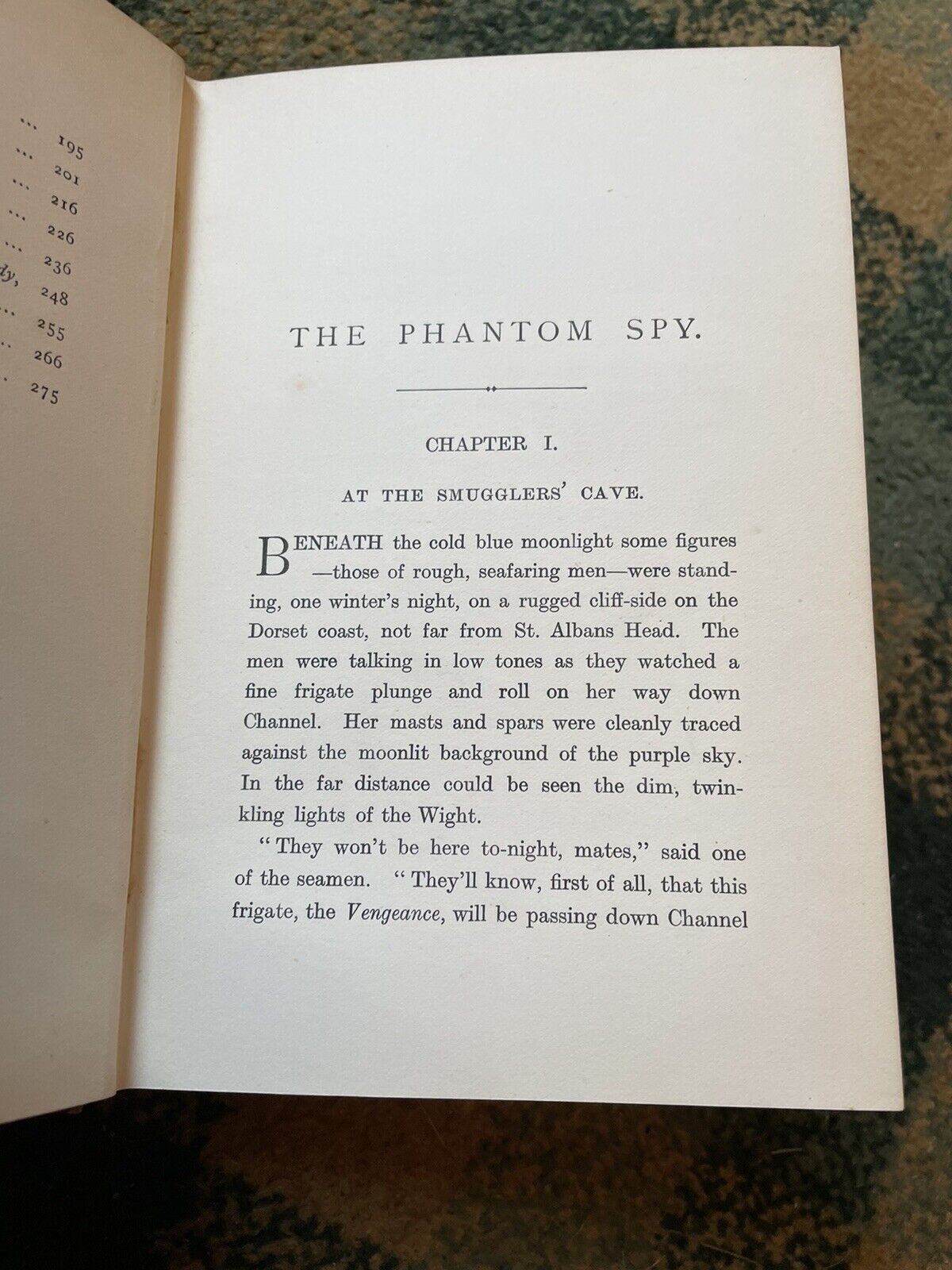 c1890 THE PHANTOM SPY Fox Russell DECORATIVE CLOTH BINDING Colour Frontis
