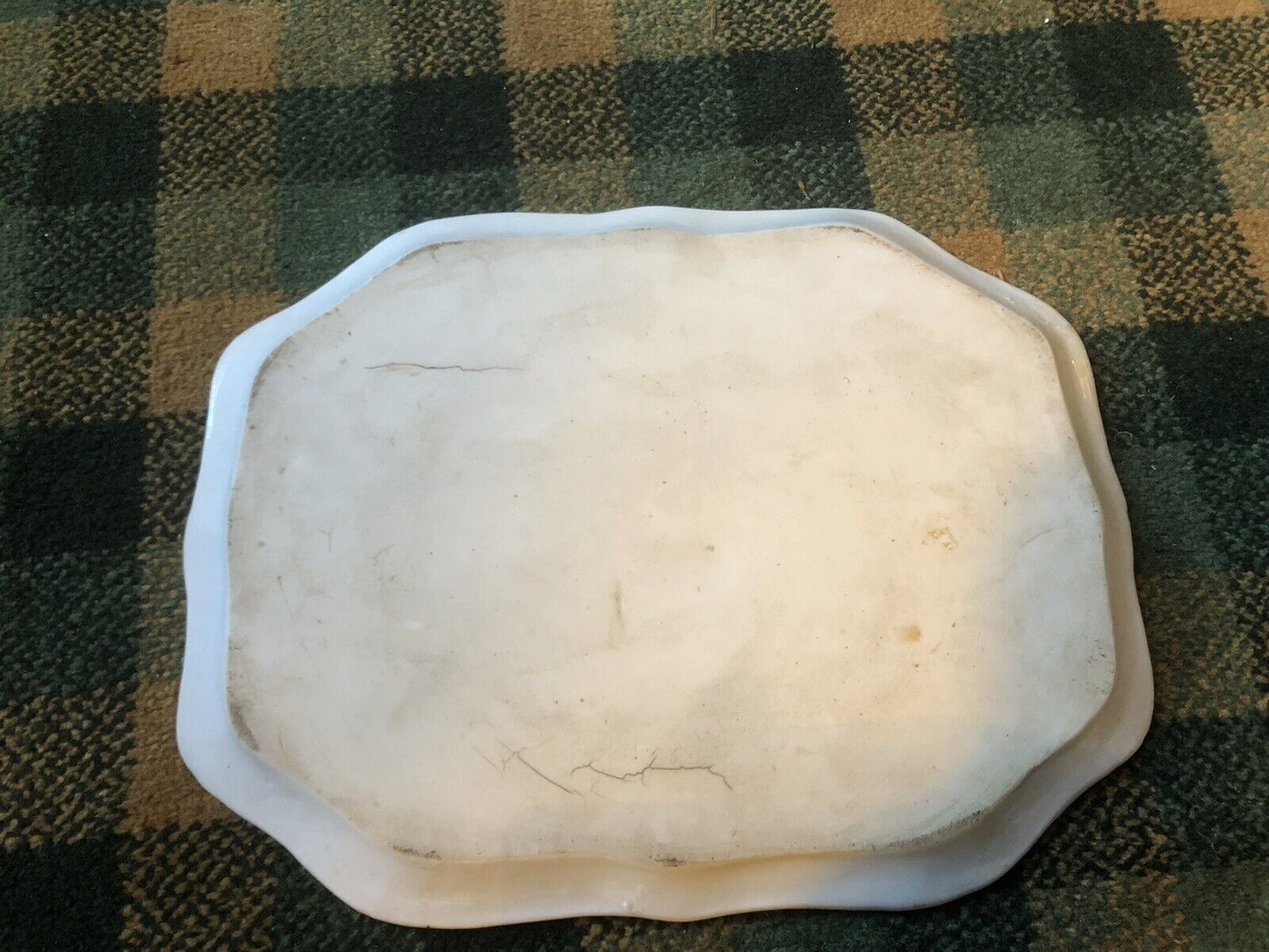 Antique Japanese Hand-Painted Ceramic Serving Tray :Collectable VGC c1935