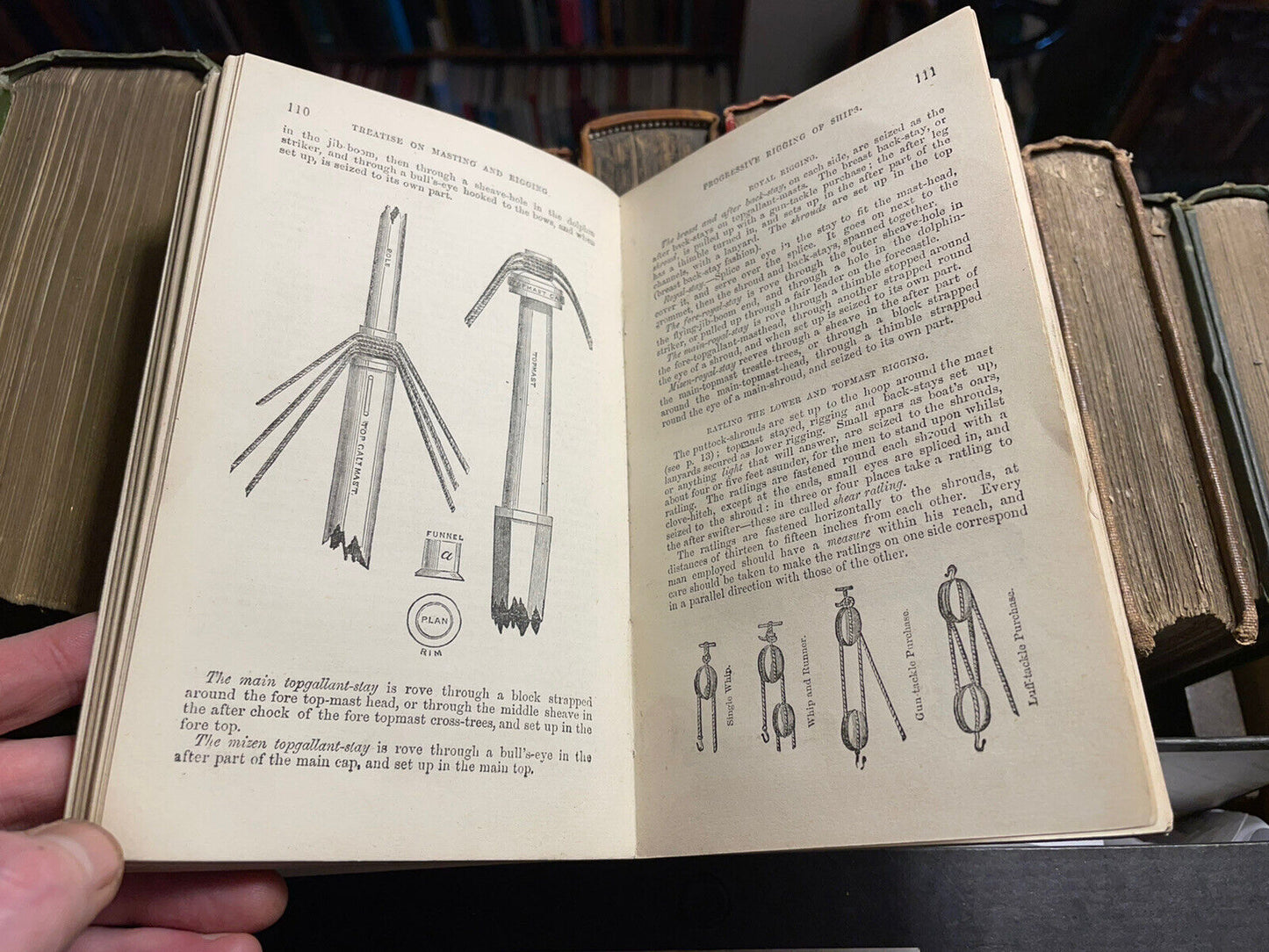 1877 Masting, Mast-Making & Rigging of Ships : Knots : Illustrated : Kipping