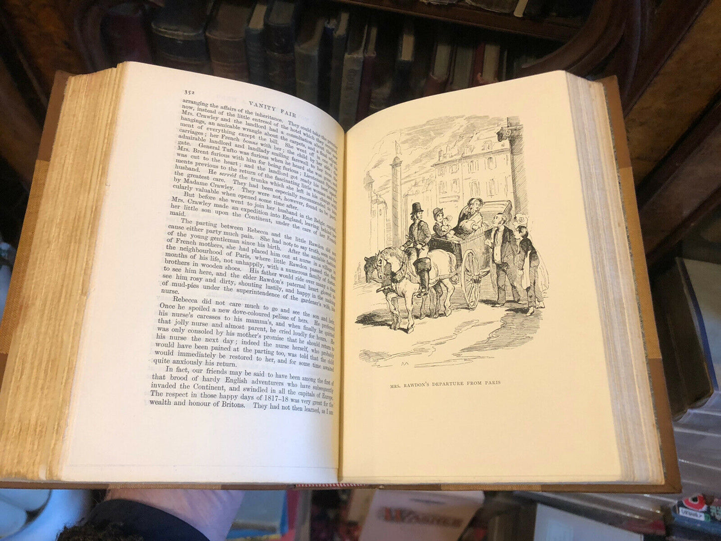 1899 VANITY FAIR William Makepeace Thackeray LOVELY LEATHER BINDING Illustrated