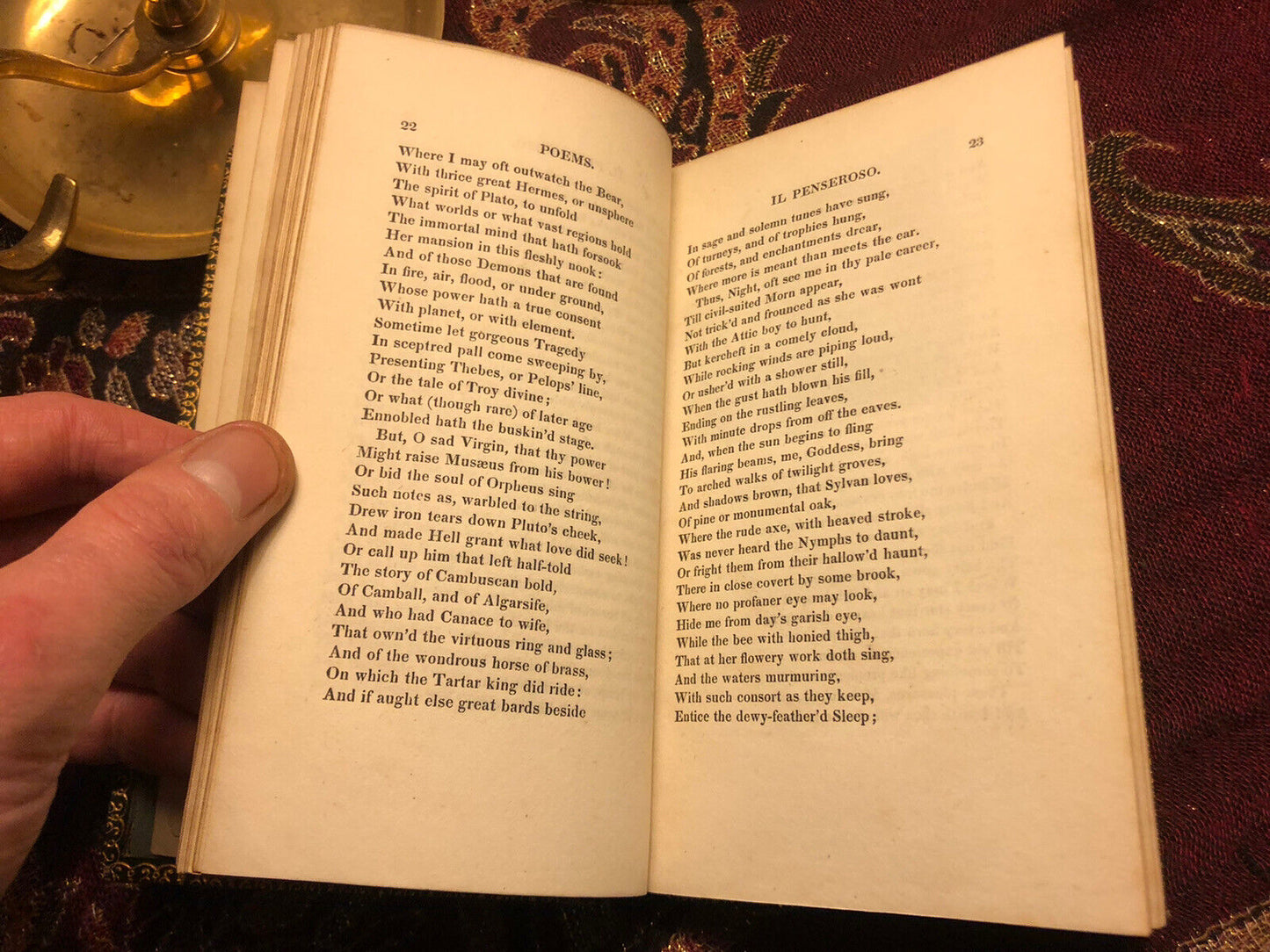 1823 John Milton : Poems on Several Occasions : Minor Poems : Leather Binding