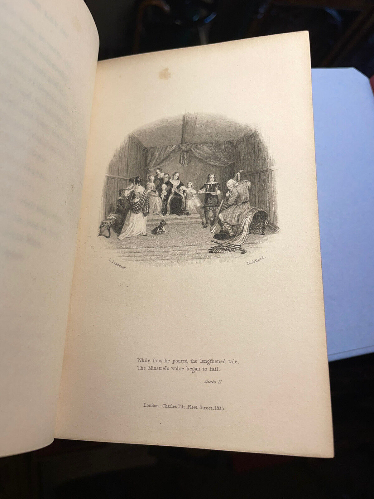 1835 THE LAY OF THE LAST MINSTREL Sir Walter Scott STEEL ENGRAVINGS Leather Gilt