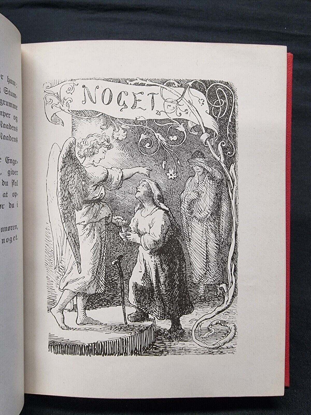 1893 ANDERSEN'S FAIRY TALES Illustrated DANISH LANGUAGE : GILT BINDINGS (VGC)