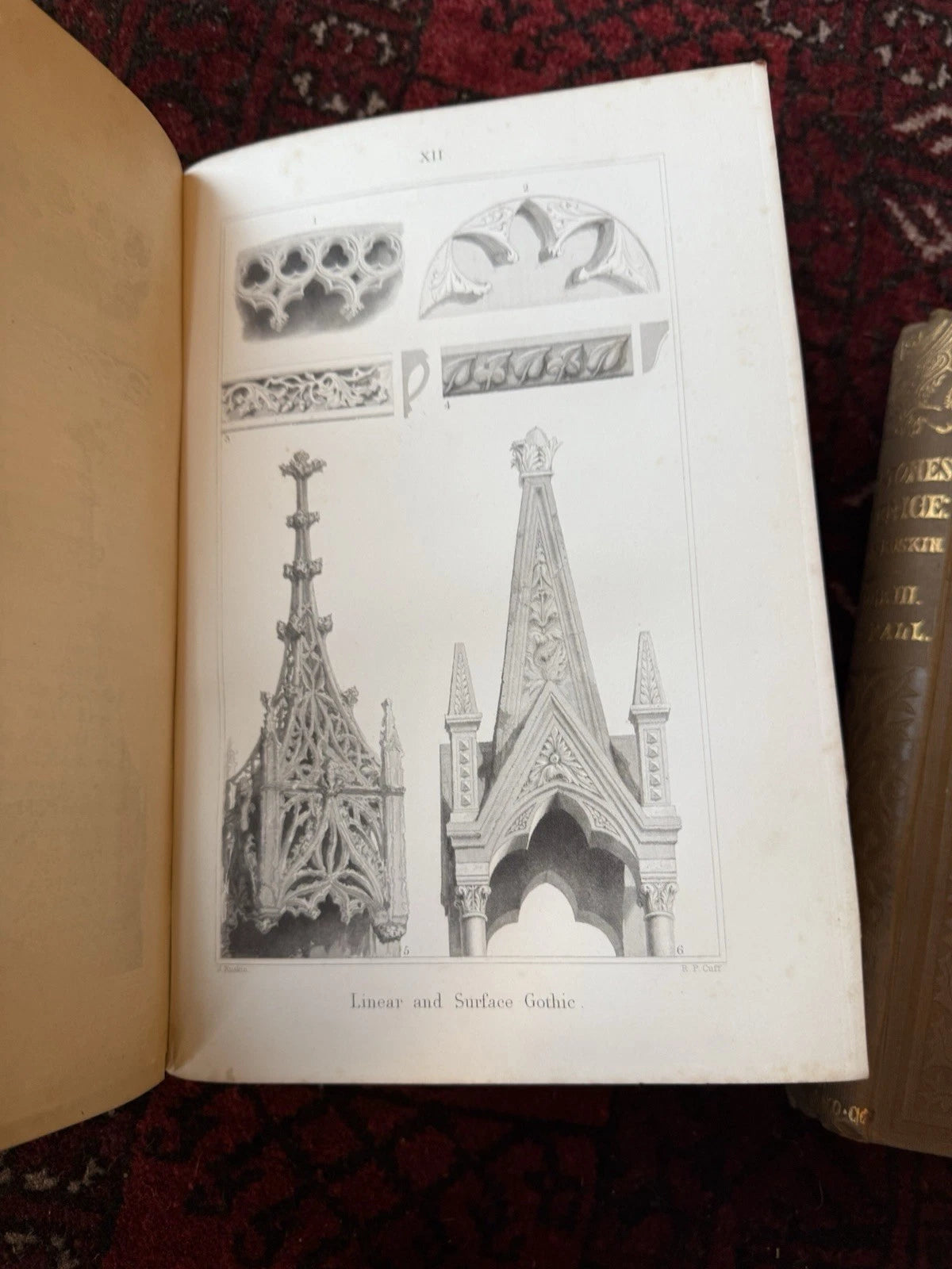 1858 The Stones of Venice : John Ruskin (3 Vols) Illustrated : 2nd Edition