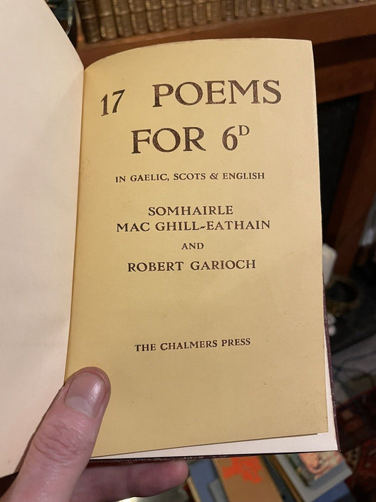 7 Poems for 6d (SIGNED + LETTER) Robert Garioch & Sorley MacLean : 1940 Scarce