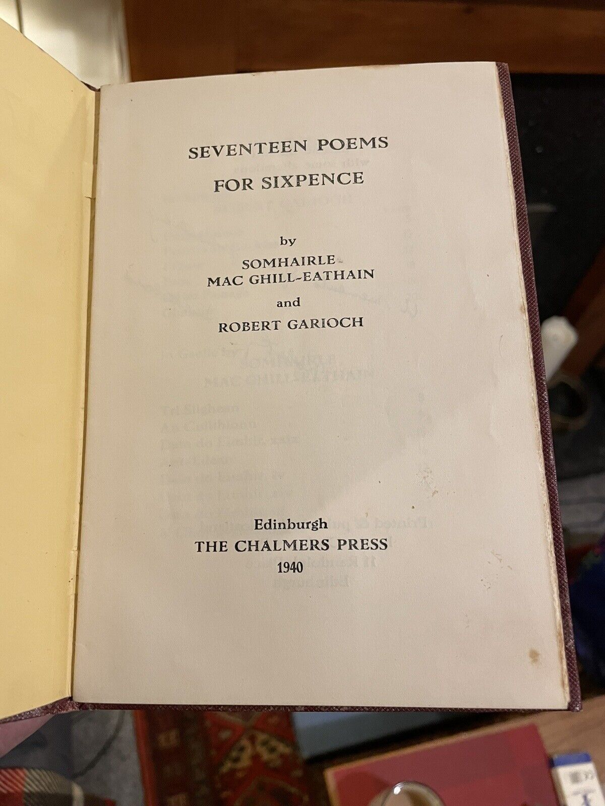 17 Poems for 6d (SIGNED + LETTER) Robert Garioch & Sorley MacLean : 1940 Scarce