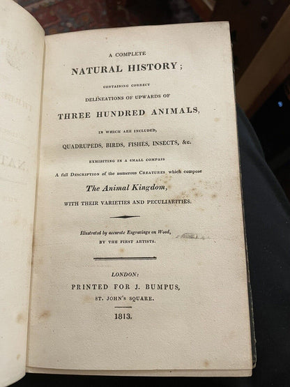 1813 A Complete Natural History : Thomas Bewick : Wood Engravings