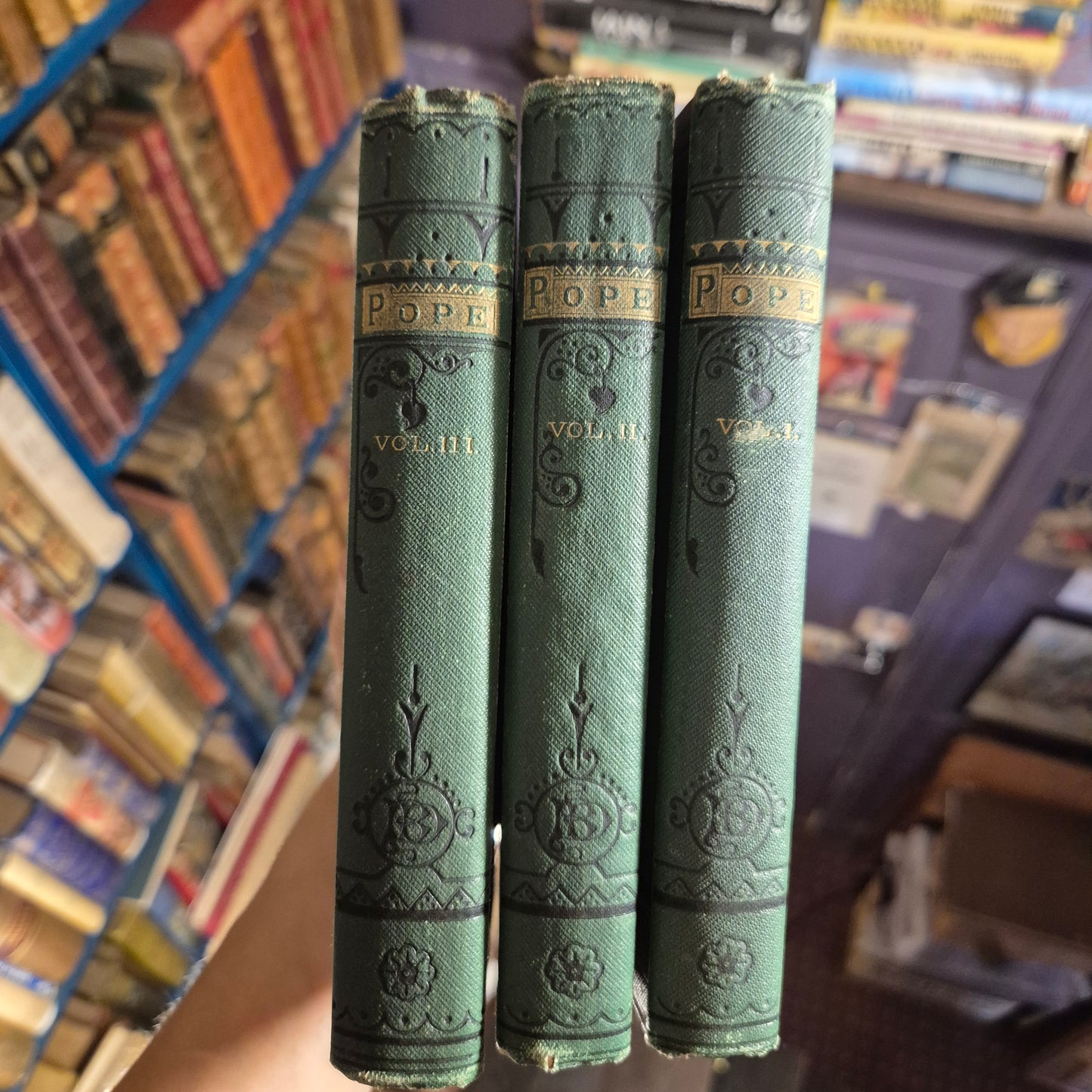 c.1860 The Poetical Works Of Alexander Pope In Three Vols ; The Aldine Poets