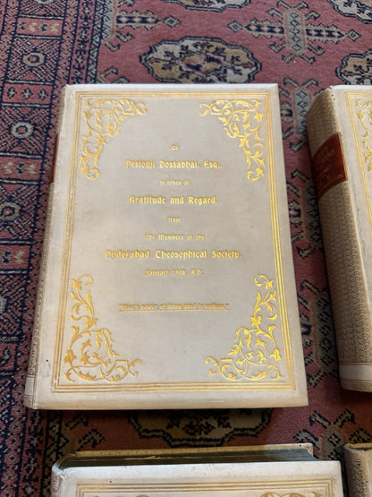 1905 Blavatsky : The Secret Doctrine : Vellum Presentation Hyderabad