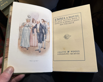 Jane Austen : Emma (2 Volumes) Illustrations in Colour : VGC