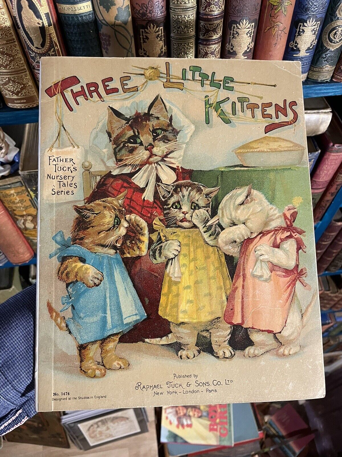 1898 Three Little Kittens : Raphael Tuck and Sons : Chromolithographs of Cats