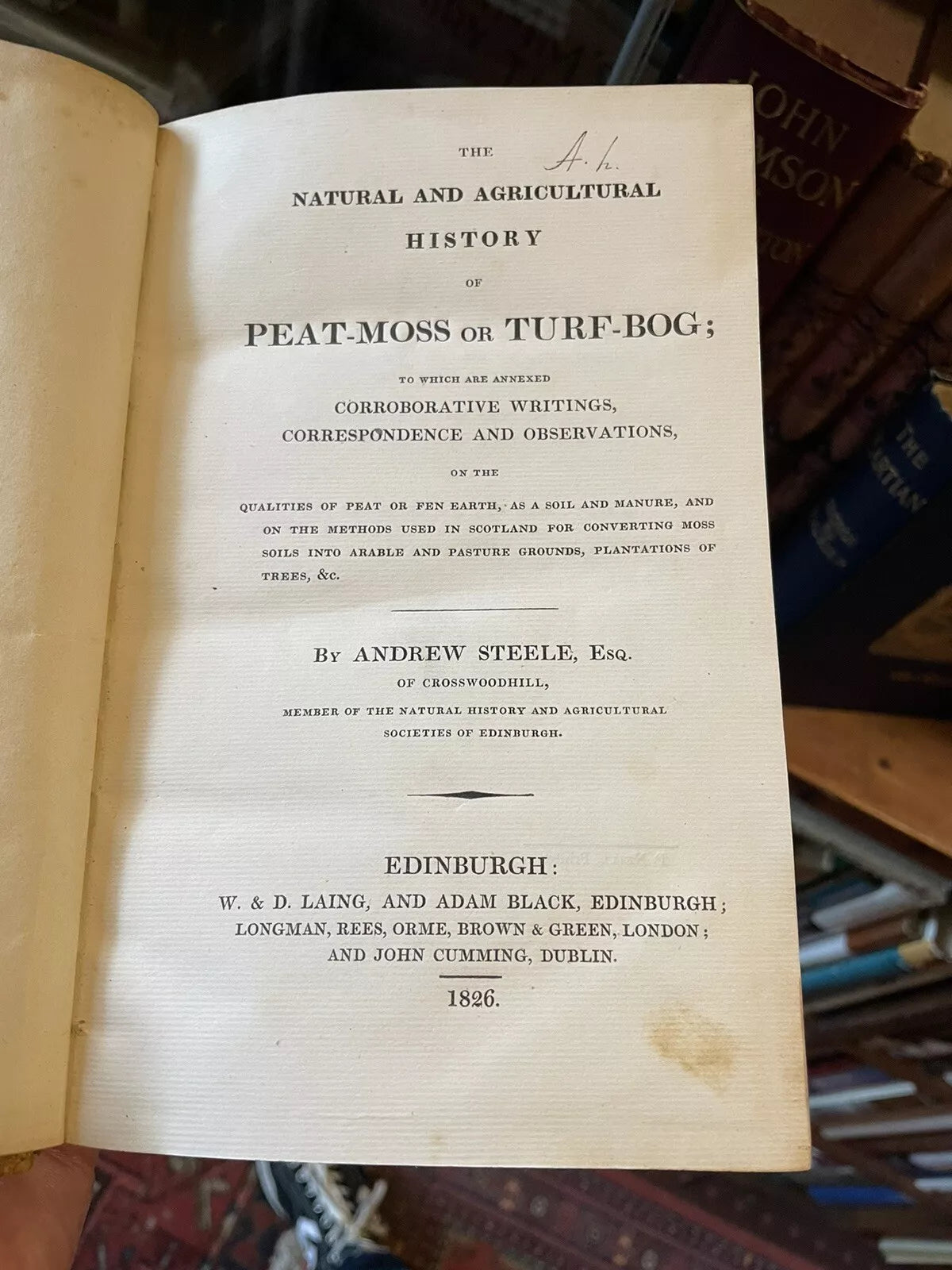 1823 Natural and Agricultural History of Peat Moss or Turf Bog : Farming