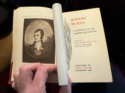 1896 Robert Burns : Poems and Songs Complete (4 Vols) Bound by Ramage