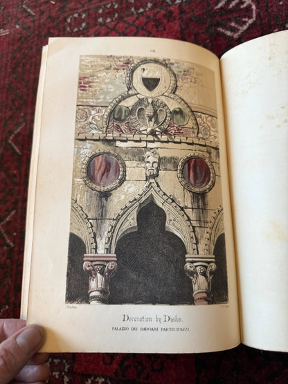 1858 The Stones of Venice : John Ruskin (3 Vols) Illustrated : 2nd Edition