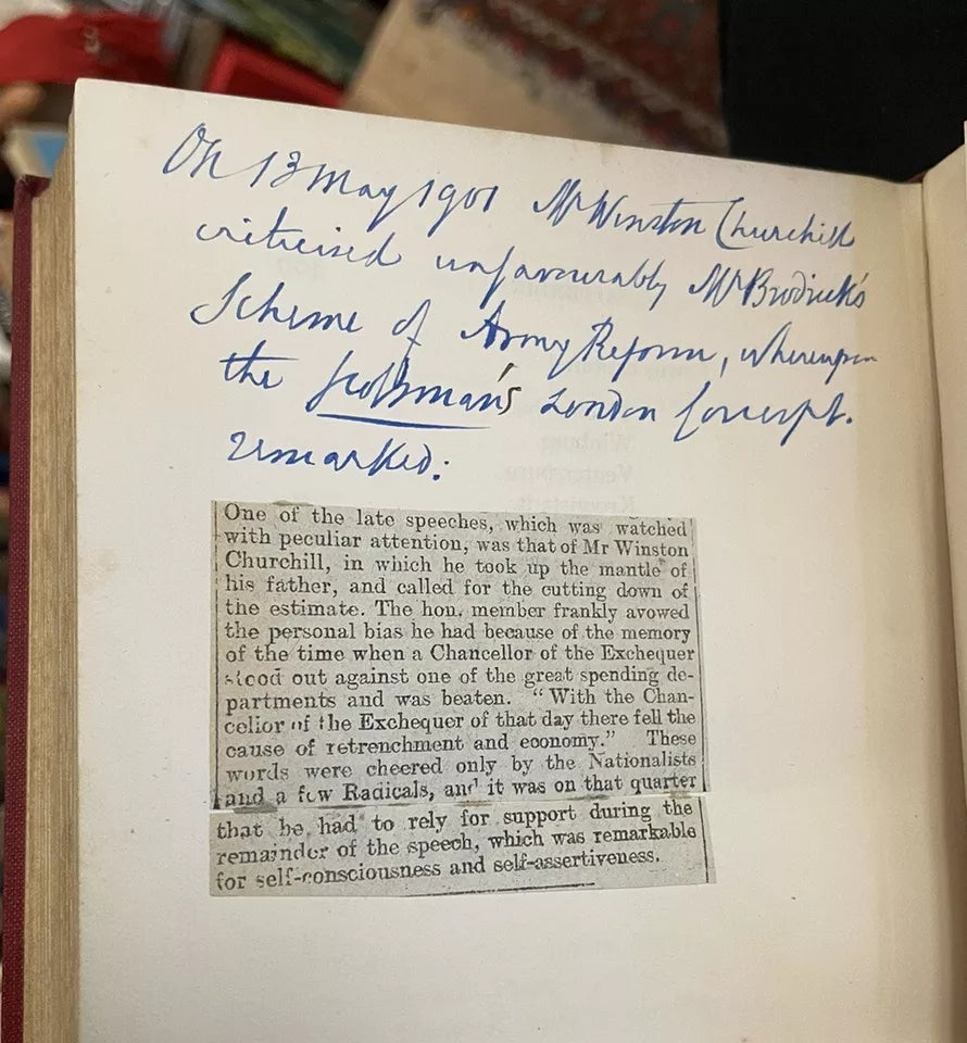 Ian Hamilton's March : Winston Spencer Chruchill : Earl of Roseberry's Copy