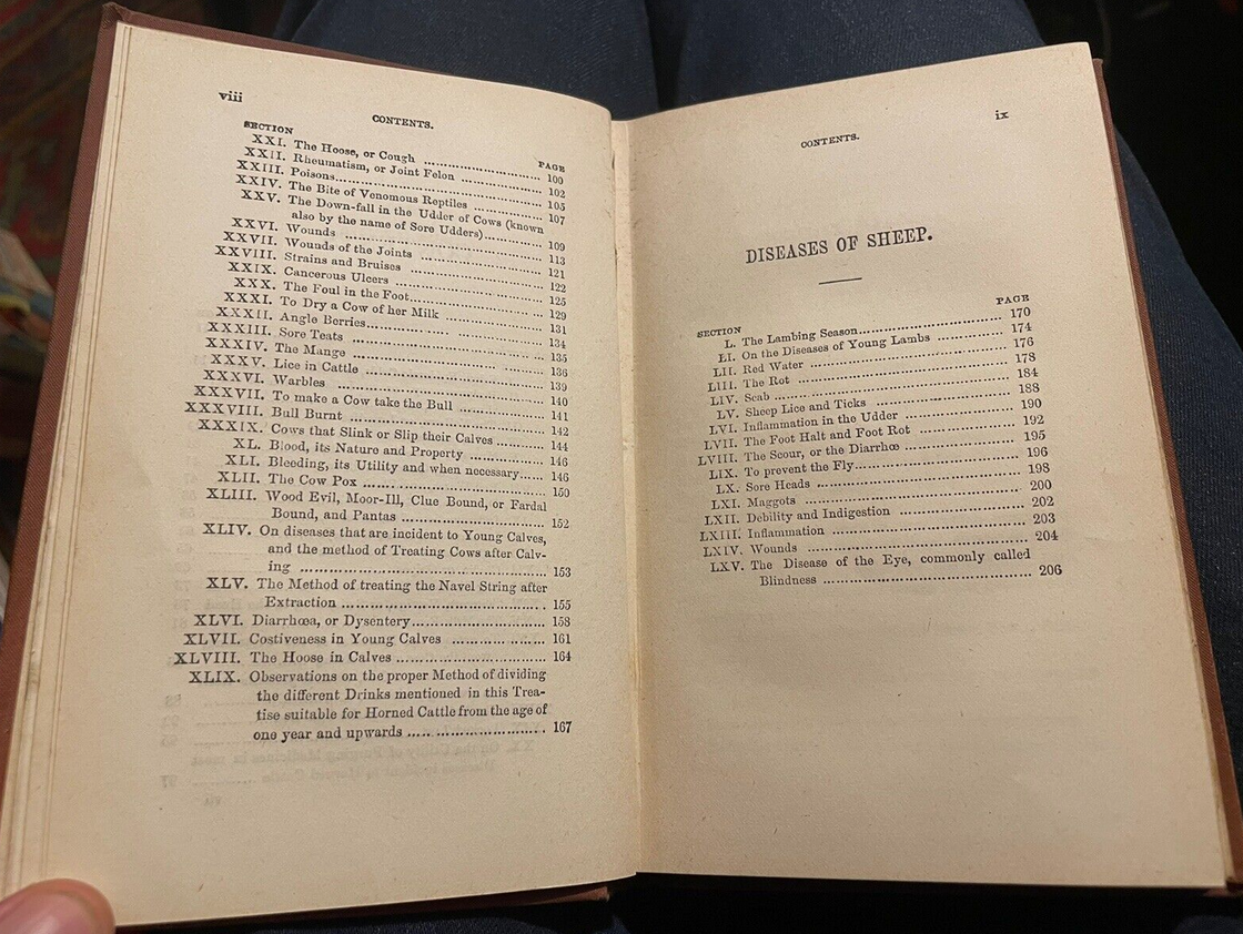 c.1880 Clater's Cattle Doctor : How To Cure Cattle And Sheep : Farming