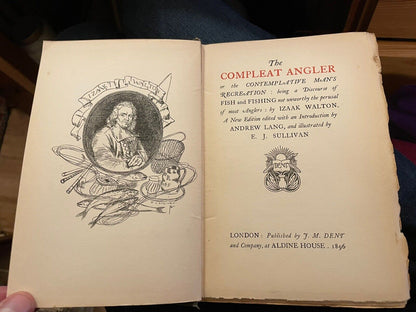 1896 The Compleat Angler : Izaak Walton : Attractive Antique Copy : Classic Fishing Title