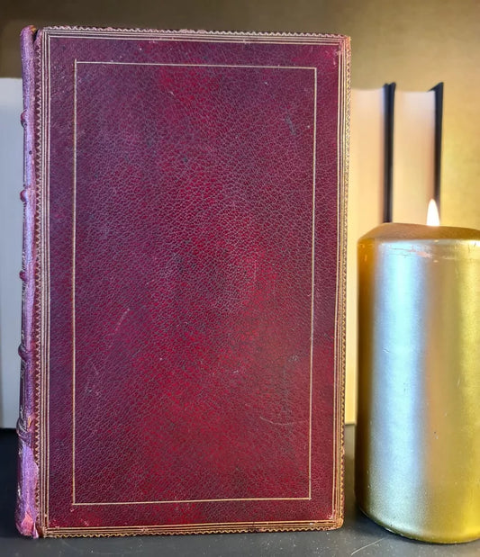 The Poetical Works of John Milton: Hardback: Leatherbound: c1865: Gilt