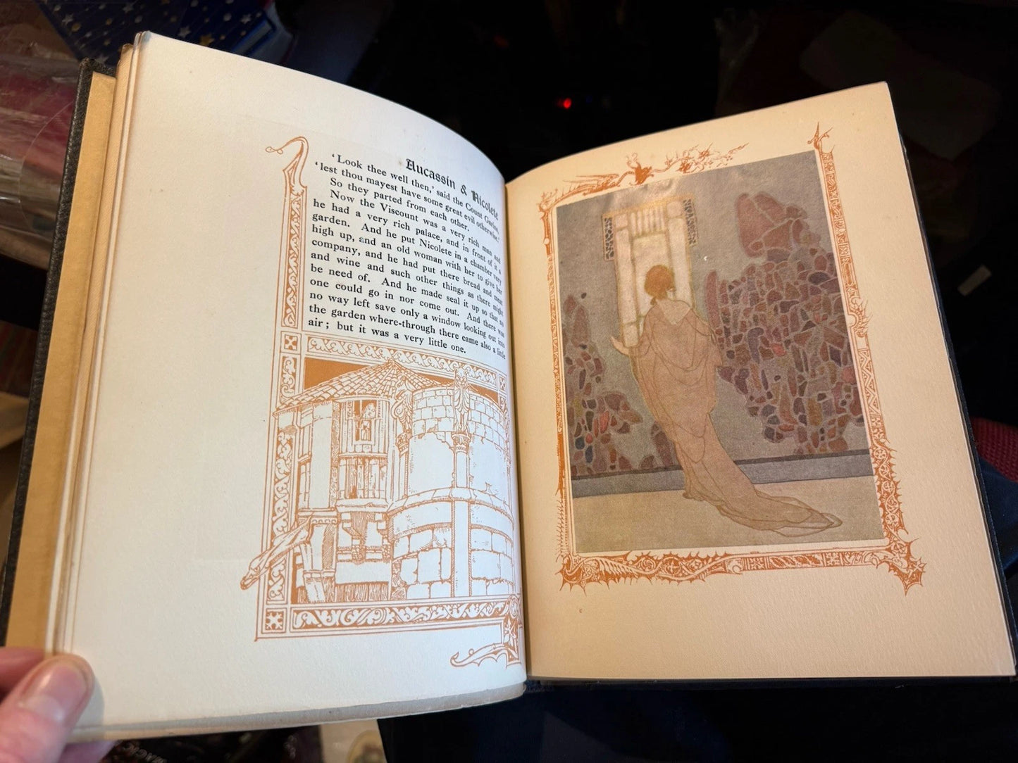 Aucassin and Nicolete : Evelyn Paul : Unusual Medieval Style Binding c1917