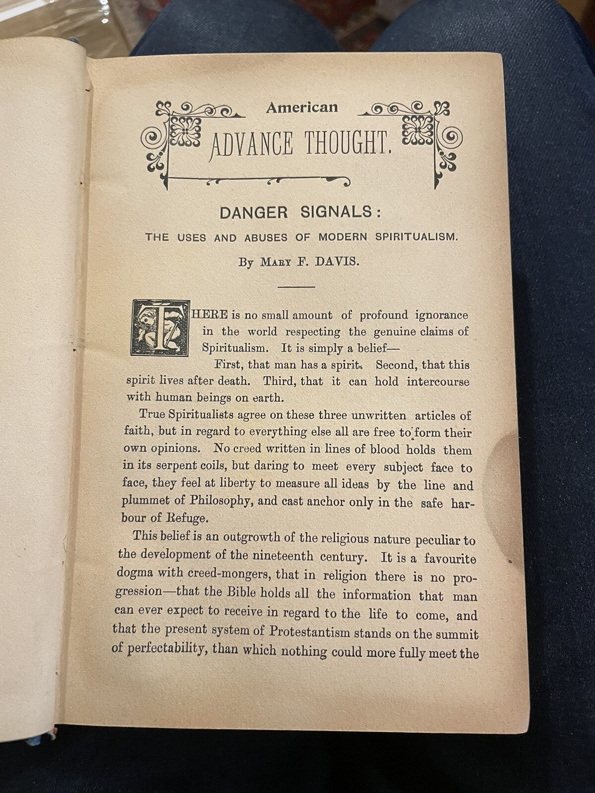 American Advanced Thought on Occult Subjects By America's Leading Minds