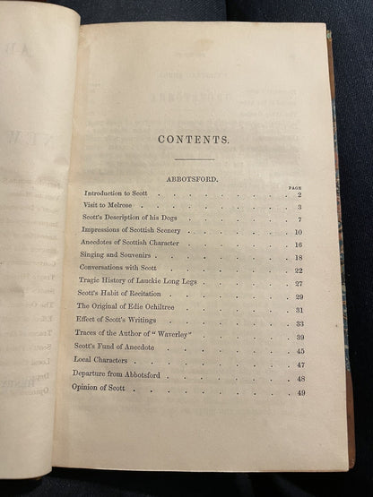 1850 Washington Irving : Abbotsford And Newstead Abbey : Half Leather Binding