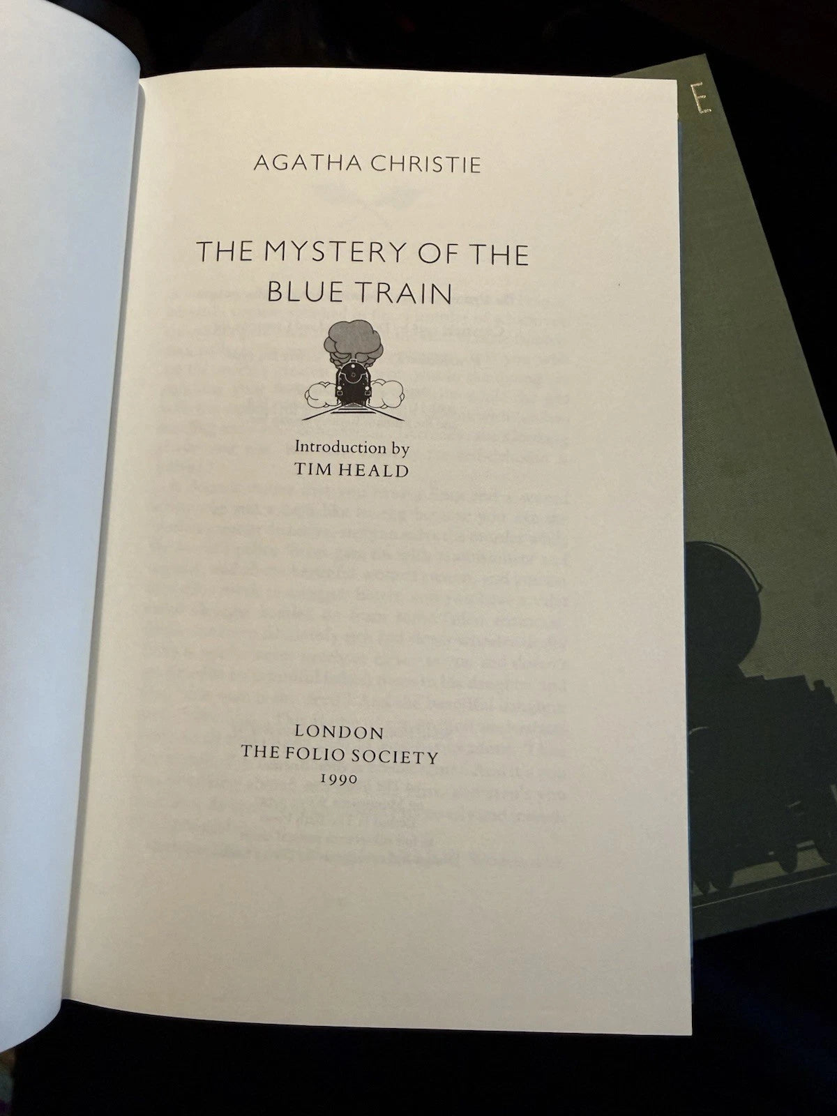 Agatha Christie Folio Society 4.50 From Paddington Mystery of the Blue Train VGC