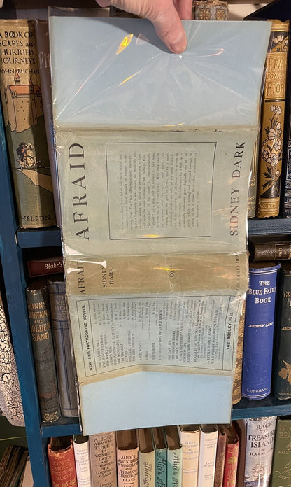 Afraid : Sidney Dark (Editor Church Times) Vintage 108 year-old Dust Jacket 1917