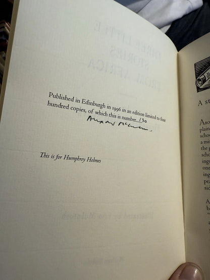 SIGNED Alexander McCall Smith : Three Little Stories from Africa : Ltd #130/400
