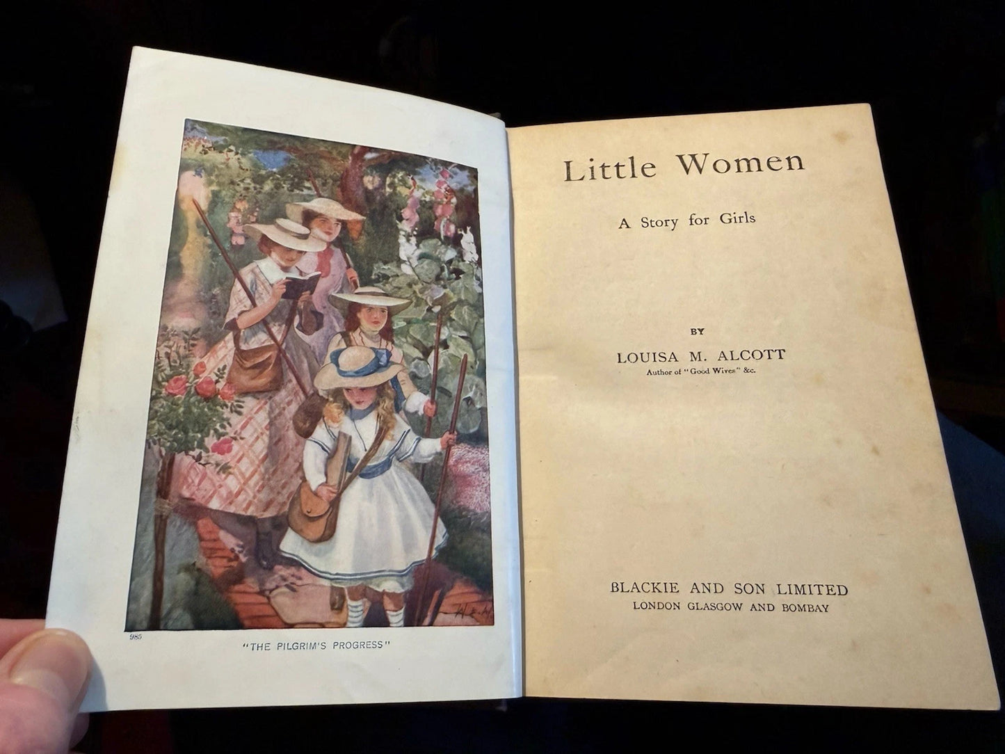 Little Women : Louisa M. Alcott : Book Cover by Ethel Larcombe : Blackie c1915